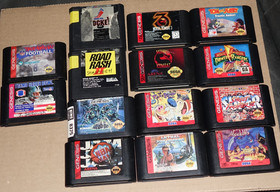 Sega Genesis Console 16-Bit (1601) Bundle with 15 games Tested