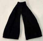 Doll Pants Black Sailor Bell Bottoms Knit No Tag 1 Snap Closure 6" L VTG — photo 1
