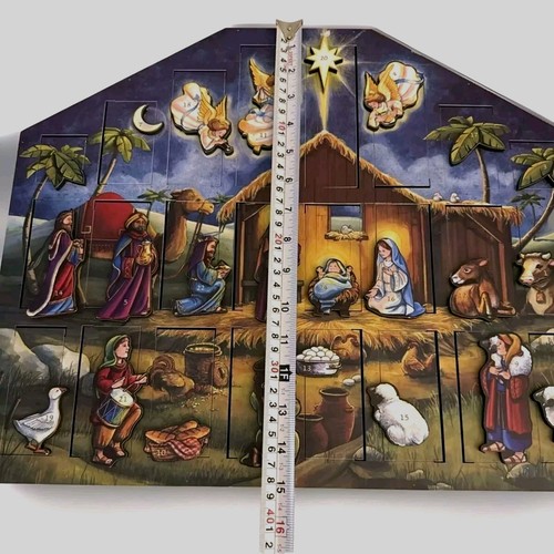 Byers Choice Advent Calendar Nativity Scene 24 Door Wooden Christmas 2006 *Flaws - Picture 16 of 21