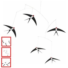 FLENSTED Mobiles Swallow Stork Swan Fish Cardboard Stainless Steel JAPAN NEW