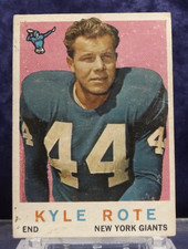 1959 Topps #7 - Kyle Rote - New York Giants - Very Good