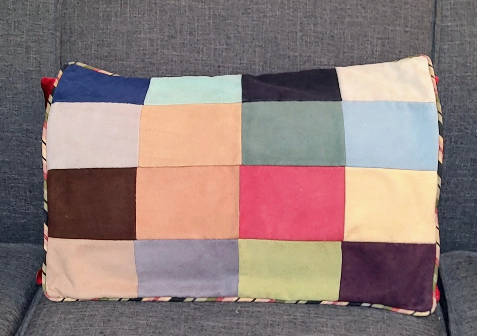Patchwork Throw Pillow Case Suede Like Fabric 15" X 22"
Opens in a new window or tab