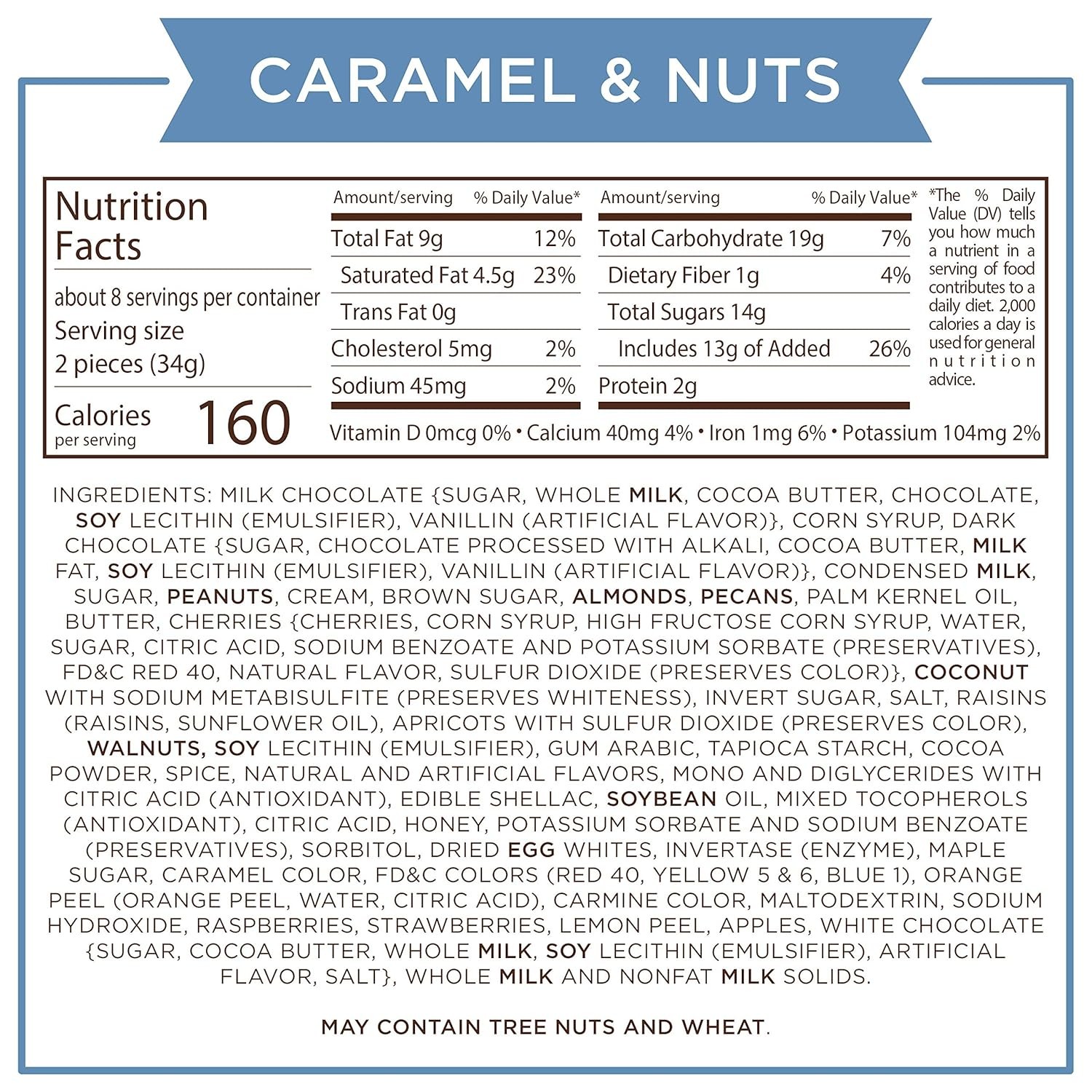 Russell Stover Caramels and Nuts Gift Box Assorted Chocolates 9.4oz