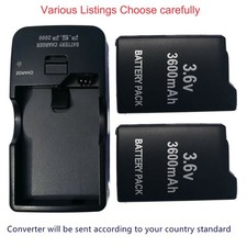 Liion Replacement Battery or Wall Charger for Sony PSP PSP-110 PSP-1000 PSP-1001