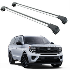 For Ford Expedition Max 2025-Up Roof Rack Cross Bars Raised Rail, Silver