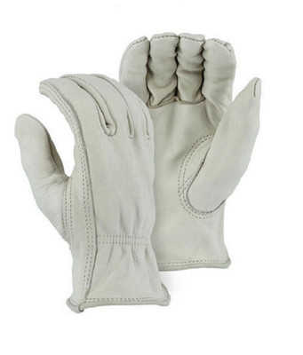 2 Pair of Medium Majestic Cowhide Drivers Gloves 1510BA Med Carded Farmer Bob's