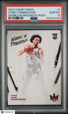 2021 Panini Court Kings Works In Progress Cade Cunningham #1 Ruby PSA 10
