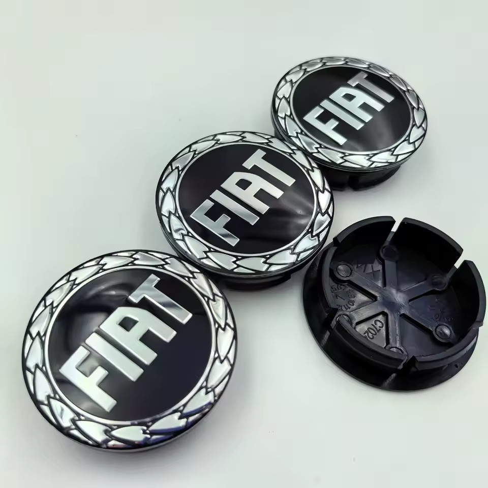 Set 4 Coprimozzo FIAT 50mm Borchie Tappi Ruota Cerchi in Lega Punto foto 2