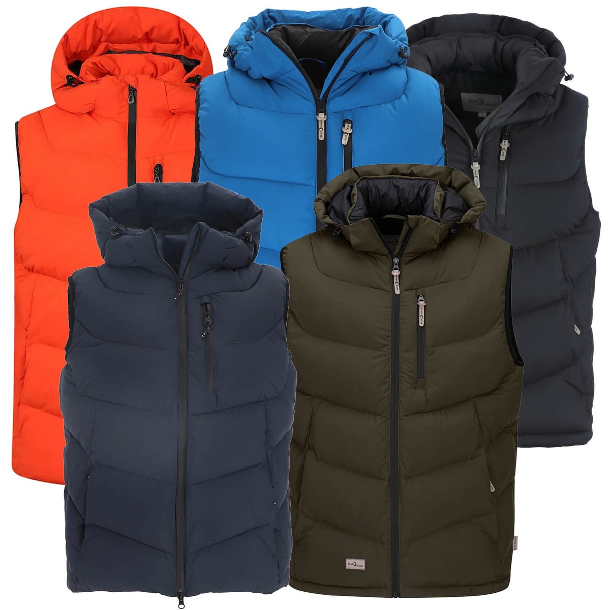 Blue Wave Herren Steppweste Jasper Gesteppte Weste Daunenoptik