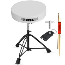 5Core Drum Throne 3" Padded Guitar Stool 200Lb Capacity Adjustable Drummer Chair