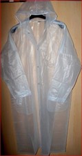 Echt PVC (kein EVA) Regenmantel  + Kapuze Regenjacke Regen Jacke Mantel 56-58/XL