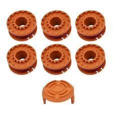 10FT6 PCS For WORX WA0010 Replacement Spool Line W /1 Pack Spool Cap Cover