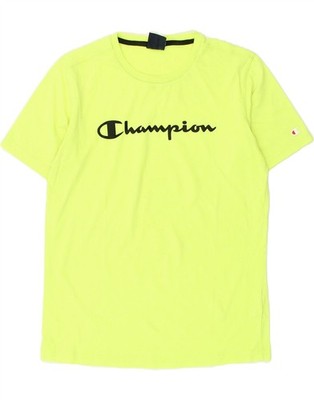 Champion Jungen Grafik T-Shirt Oberteil 15-16 Jahre 2XL grün Baumwolle BJ06