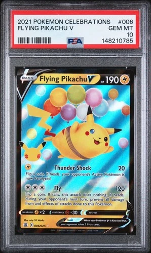 2021 POKEMON CELEBRATIONS #006 FLYING PIKACHU V PSA 10