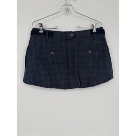Free People Saturn Bubble Mini Skirt Plaid Blue Academia NWOT - Size 10