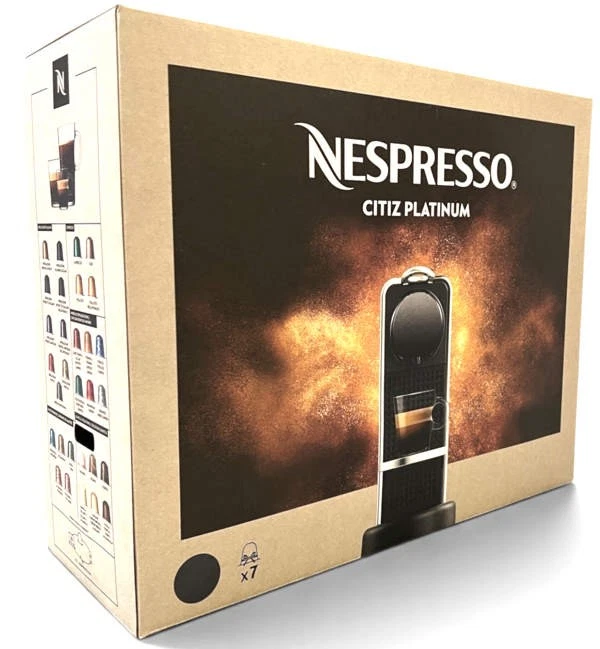 Máquina de cápsulas Nespresso CitiZ Platinum incl. 7 cápsulas Stainless Steel