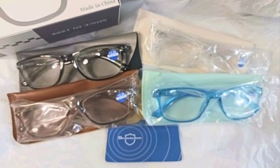 4 PK Unisex Blue Light Blocking Reading Glasses Computer Readers Unisex 3.25