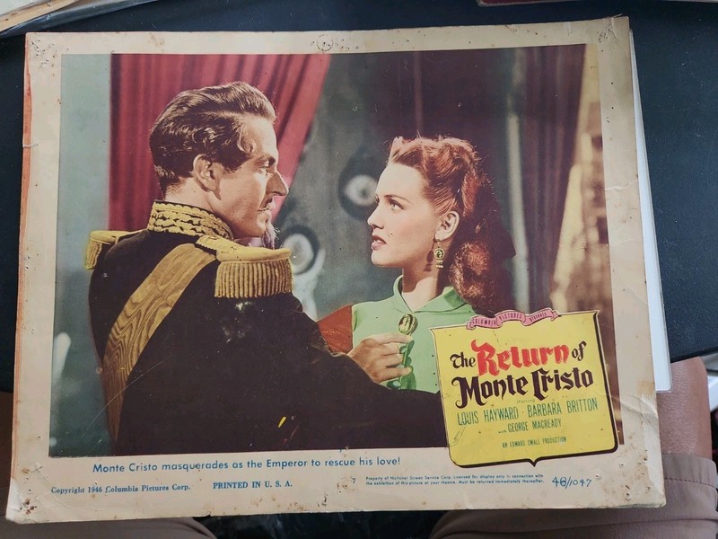 1946 The Return Of Monte Cristo,lobby Card Poster