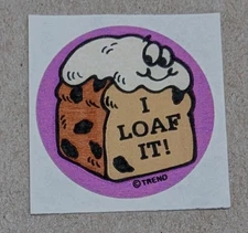Vintage Matte Trend RAISIN BREAD Scratch & Sniff Sticker  #S88