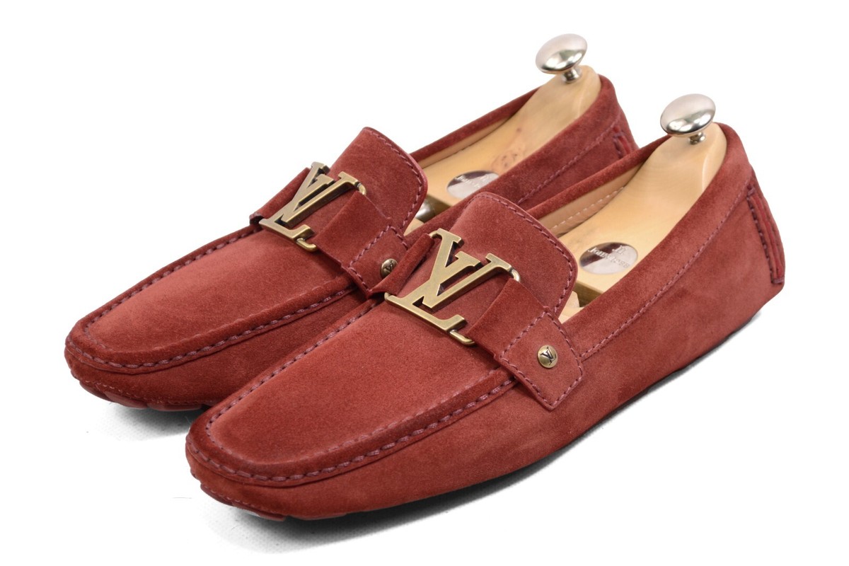 Louis Vuitton Monte Red Carlo suede UK8 /US9 loafer driving