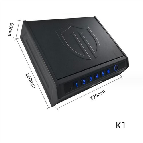 Household Portable Car Gun Box/Fingerprint Password Small Safe/Storage Box - Picture 7 of 15