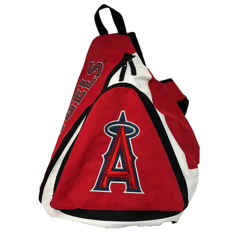 MLB Los Angeles Angels Slingback Backpack Baseball Red w/Logo Canvas + Pocket