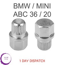 ABC 36 / 20 LNWK FOR BMW MINI MASTER LOCKING SECURITY WHEEL NUT KEY SPLINE RIB