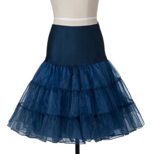 Women Short Tutu Petticoat Crinoline Vintage Wedding Skirt Underskirt Rockabilly - Image 4 of 4