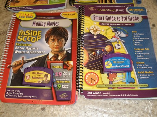 LEAP FROG QUANTUM PAD BOOKS CARTRIDGES MARKERS - Picture 2 of 3