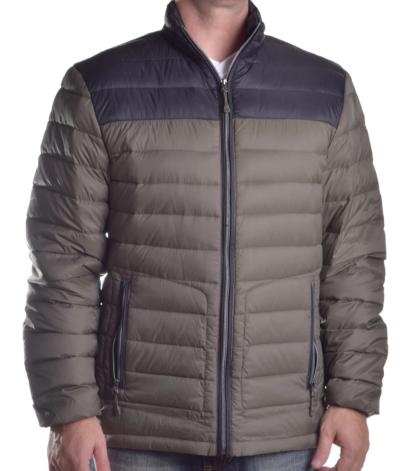 Buffalo $195 Ultra Light Performance Packable Down Feather Olive Jacket Small