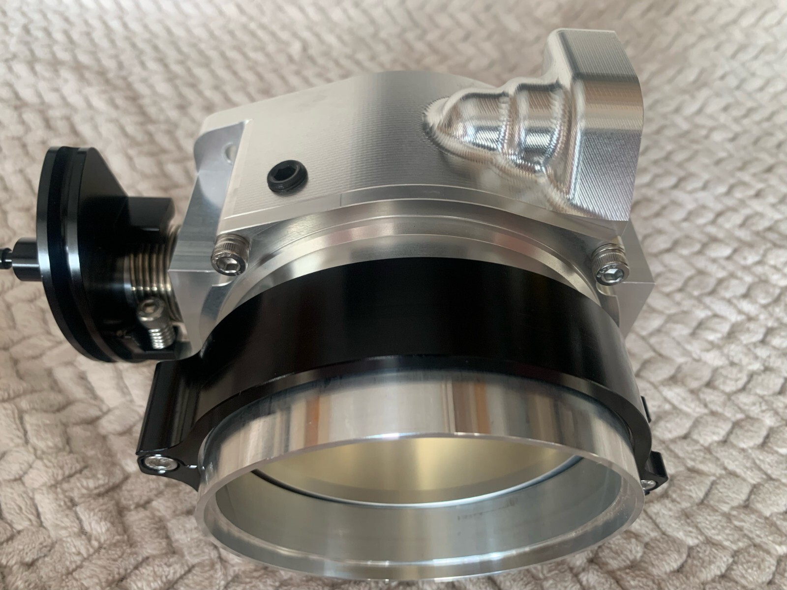 4 Bolt 102MM Billet Throttle Body W 90 degree Elbow  LS1 LS2 LS3 LS7 5.3 6.0 6.2