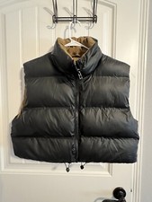 #1490. Ichi Women's Explore Black Cropped Puffer Vest. Size Xl. Nwot