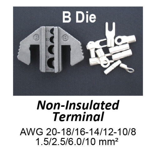 TGR Crimping Tool Die -B Die for Non-Insulated Terminals AWG 20-18/16-14/12-10/8 - Picture 1 of 2