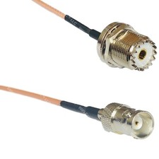 RG316 UHF Female BULKHEAD to BNC FEMALE RF Cable Rapid-SHIP LOT