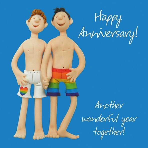 Male Couple Anniversary Greeting Card One Lump or Two Holy Mackerel Cards for sale online Male Couple Anniversary Greeting Card One Lump or Two Holy Mackerel Cards for sale online