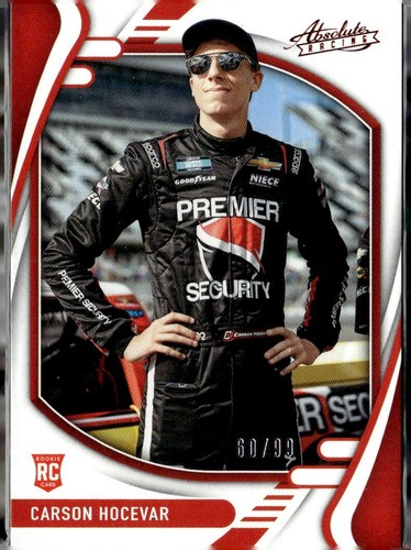 2022 Absolute Racing Red Foil Rookie Carson Hocevar Serial #60/99 #19
