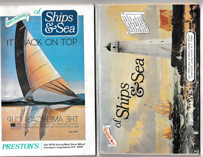 PRESTON'S STORE 2 Vintage SHIPS & SEA Catalogs Prints Ship Models Nautical Gifts