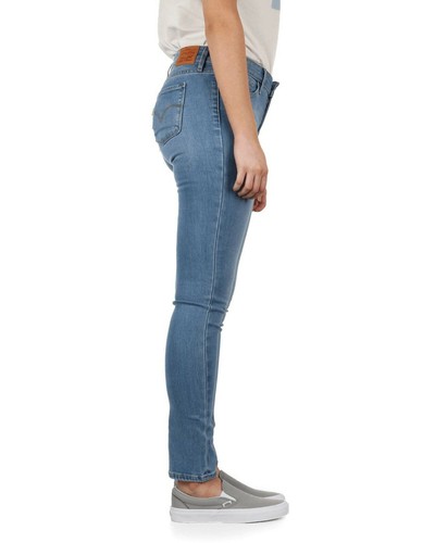 Levis 711 Skinny Jeans Womens Mid Rise Blue Wash Zipper Fly Stretch Denim - Picture 30 of 30