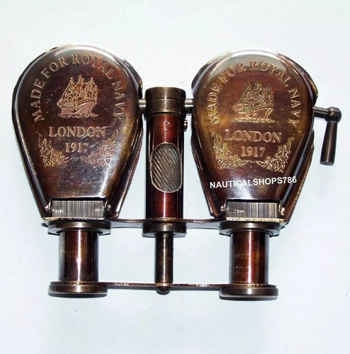 ANTIQUE BRASS BINOCULAR MARITIME VINTAGE GIFT NAUTICAL BINOCULAR TELESCOPE
