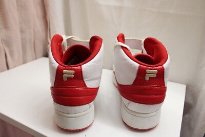 Fila High Top White/Red Sneaker Shoes 1CM00540-128 Men display picture 1