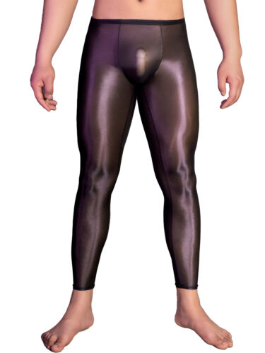Pantaloni Uomo Lucidi a Compressione Lucidi Elasticizzati Allenamento Sportivi Collant Pantaloni - Foto 7 di 114