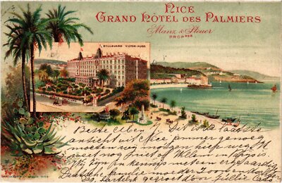 PC LITHO FRANCE NICE GRAND HOTEL DES PALMIERS (a53872)