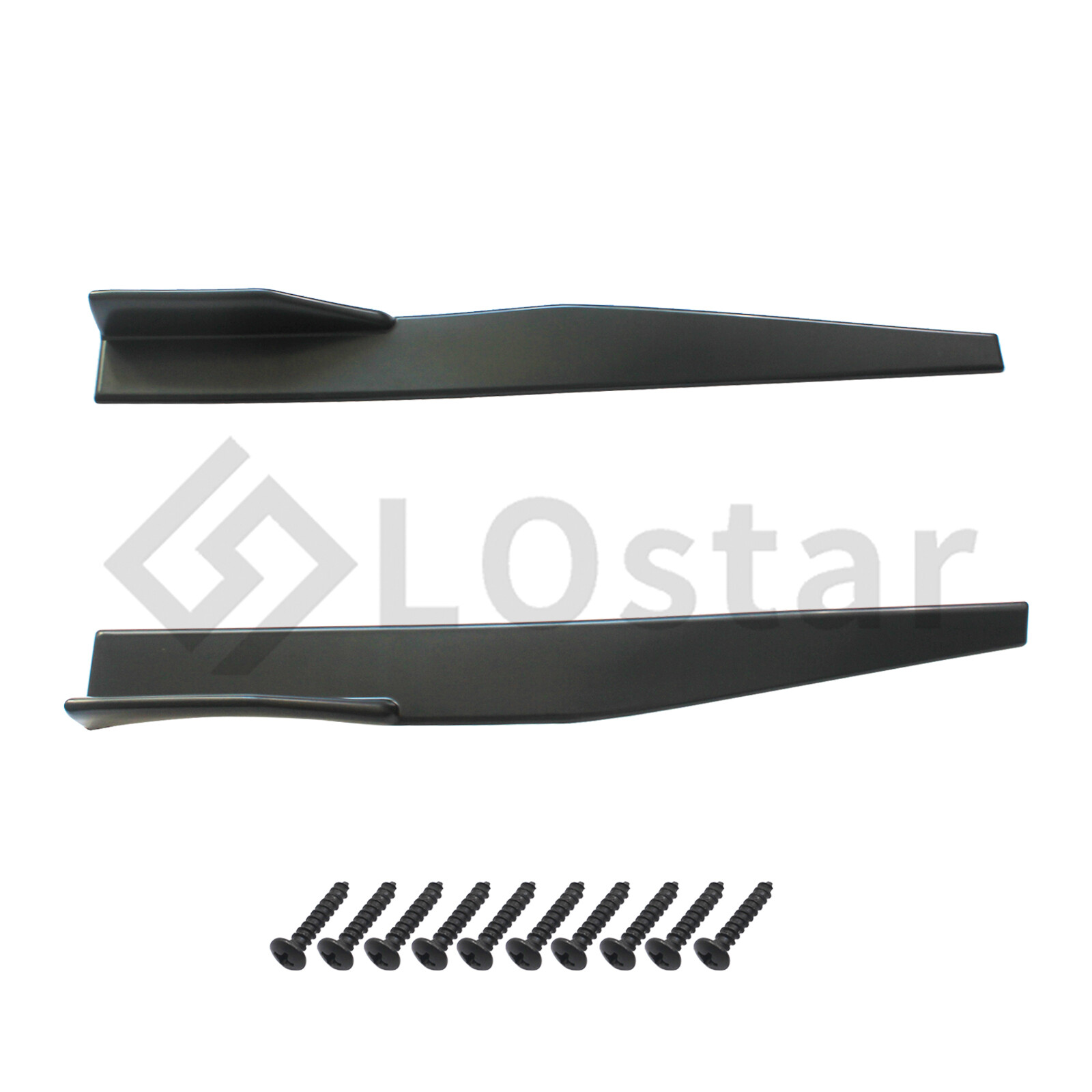 34" x 3.7" Universal Black Side Skirt Rocker Splitters Winglet Diffuser Wings