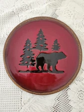 Woodland Home Studio 11" Dinner Plate Forest Theme Bear, Trees (8 Available)