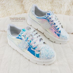 glitter platform sneakers