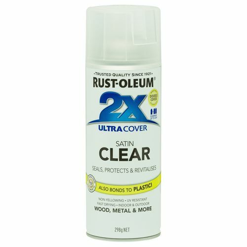 Rust-Oleum 298g 2X Ultra Cover Satin Clear Spray Paint - Picture 1 of 2