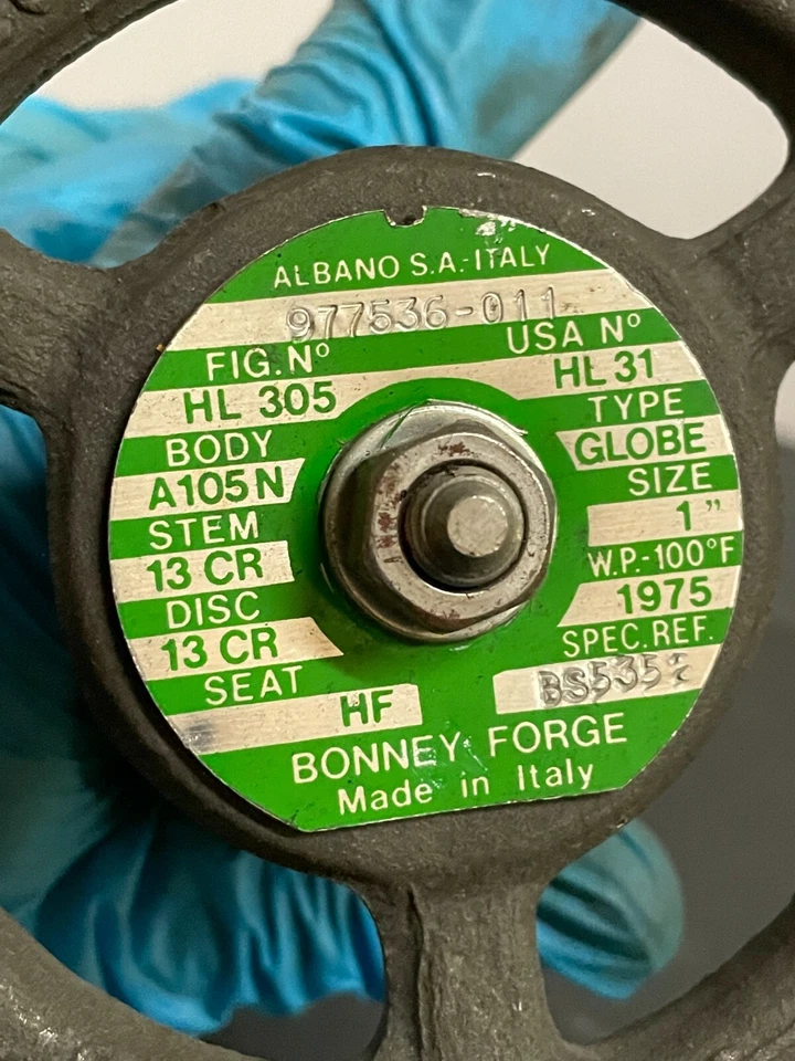 Bonney Forge 1" Globe Valve 800 Class - Image 4 of 4