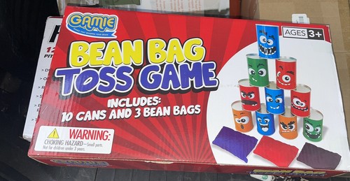 JOYIN 13 Pcs Easter Carnival Knockdown Can Game Set, Bean Bag Toss Knockdown Can Game Set For Kids Adults Holiday Outdoor Yard Easter Egg Hunt Birthday Party Games