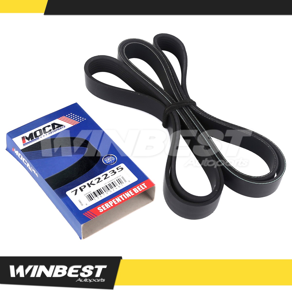 EPDM Serpentine Belt 7PK2235 Fit 00-03 Dodge Dakota Ram 1500 Ram - Foto 5