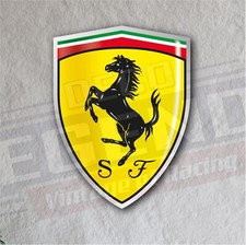 Plaque Dibond Enseigne Ferrari, déco garage voiture, décoration panneau Blason